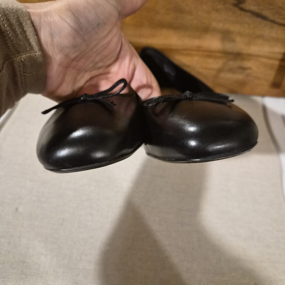 Clarks New Black Leather Casual Shoes Office Heels NWOT Sz 12 - Picture 5 of 11